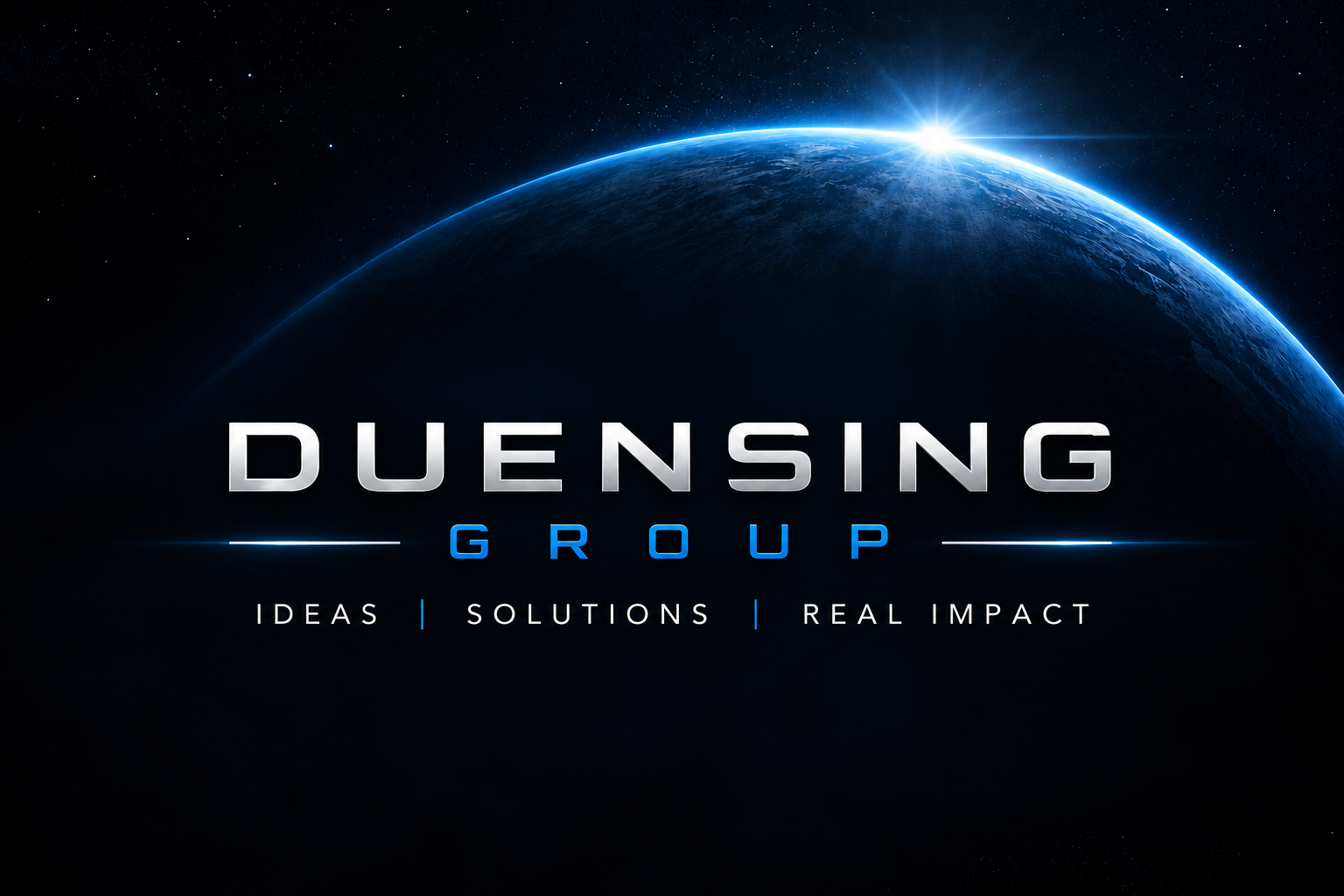 Duensing Group sunrise over Earth's horizon